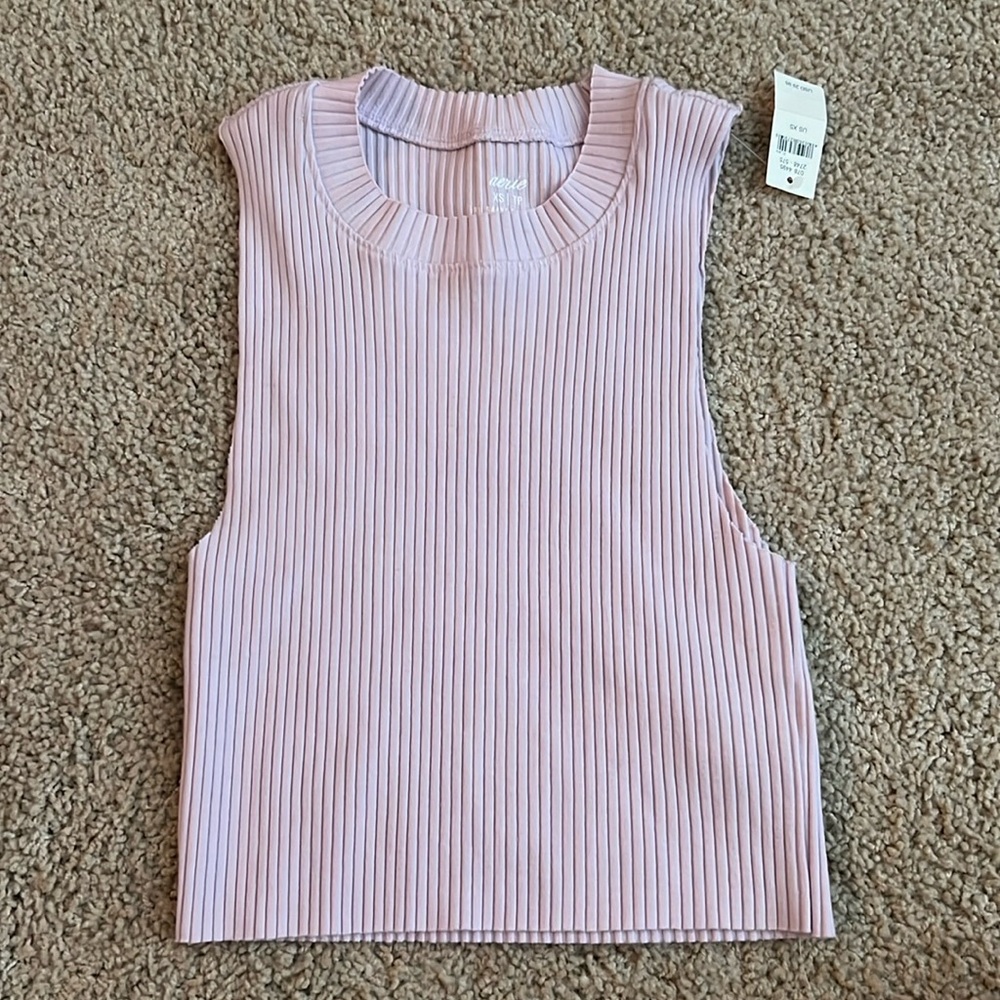 AERIE Ribbed Cropped Tank XS
